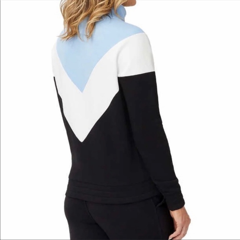 Fila Ladies' 1/4 Zip Pullover blue and white - Picture 2 of 5